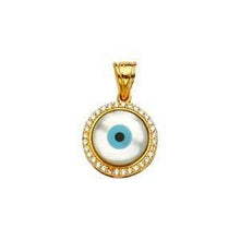 Load image into Gallery viewer, 14K MOP? 23mm Evil Eye Pendant - silverdepot