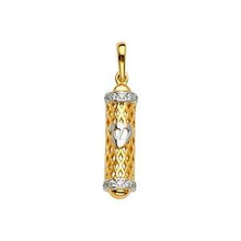 Load image into Gallery viewer, 14K Two Tone 5mm Mezuzan Pendant