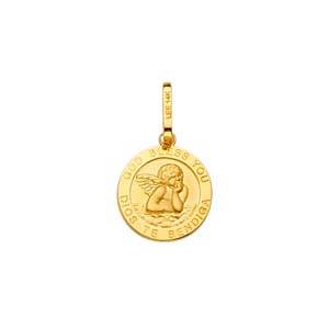 14k Yellow Gold 12mm Baby Jesus Pendant