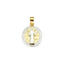 Load image into Gallery viewer, 14k Two Tone Gold 13mm San Benito Medal Pendant