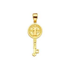 14k Yellow Gold 8mm San Benito Key Pendant