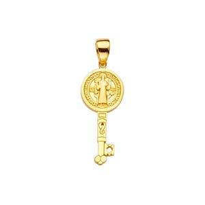 14k Yellow Gold 8mm San Benito Key Pendant