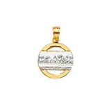 14k Two Tone Gold 14mm Last Supper Pendant