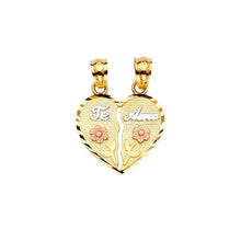 Load image into Gallery viewer, 14K Gold 15mm Tri Color Te-Amo Pendant - silverdepot