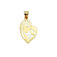 Load image into Gallery viewer, 14k Yellow Gold 12mm Mom And Child Assorted Pendant