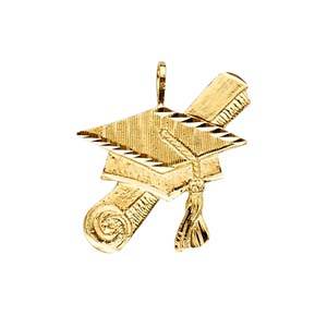 14k Yellow Gold 22mm Graduation Assorted Pendant