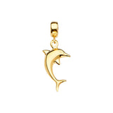 14K Yellow Dolphine Charm for Mix and Match Bracelet