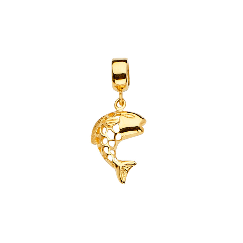 14K Yellow Fish Charm for Mix and Match Bracelet
