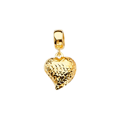 14K Yellow Heart Charm for Mix and Match Bracelet