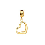 14K Yellow Heart Charm for Mix and Match Bracelet