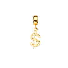 Load image into Gallery viewer, 14K Yellow $ Sign Charm for Mix and Match Bracelet