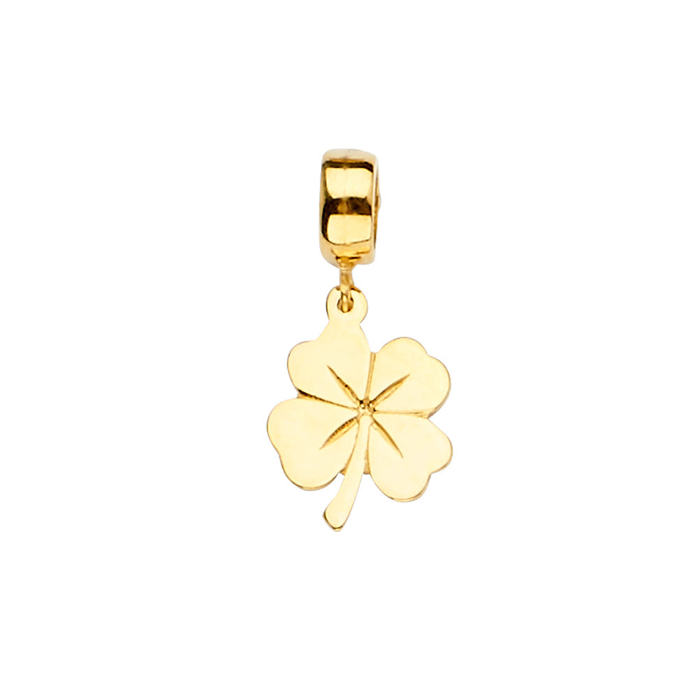 14K Yellow Clover Charm for Mix and Match Bracelet