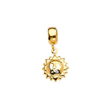 14K Yellow Sun Charm for Mix and Match Bracelet