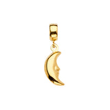 14K Yellow Moon Charm for Mix and Match Bracelet