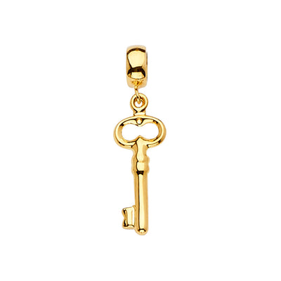 14K Yellow Key Charm for Mix and Match Bracelet