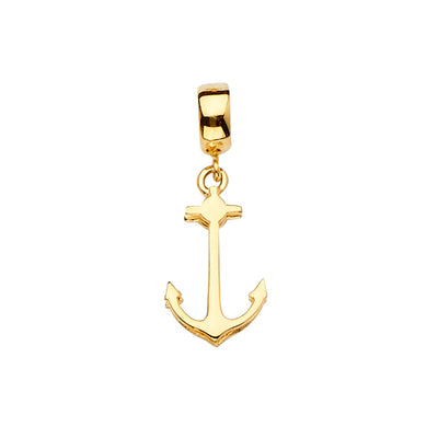 14K Yellow Anchor Charm for Mix and Match Bracelet
