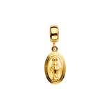 14K Yellow Virgin Mary Charm for Mix and Match Bracelet