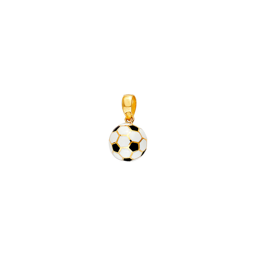 14K Yellow Gold Small Football Pendant
