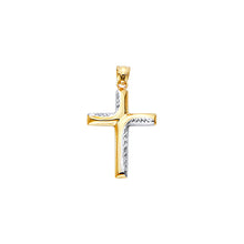 Load image into Gallery viewer, 14K Yellow Gold Diamond Cut Cross Pendant