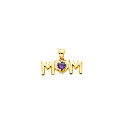 14K Yellow Gold MOM Pendant
