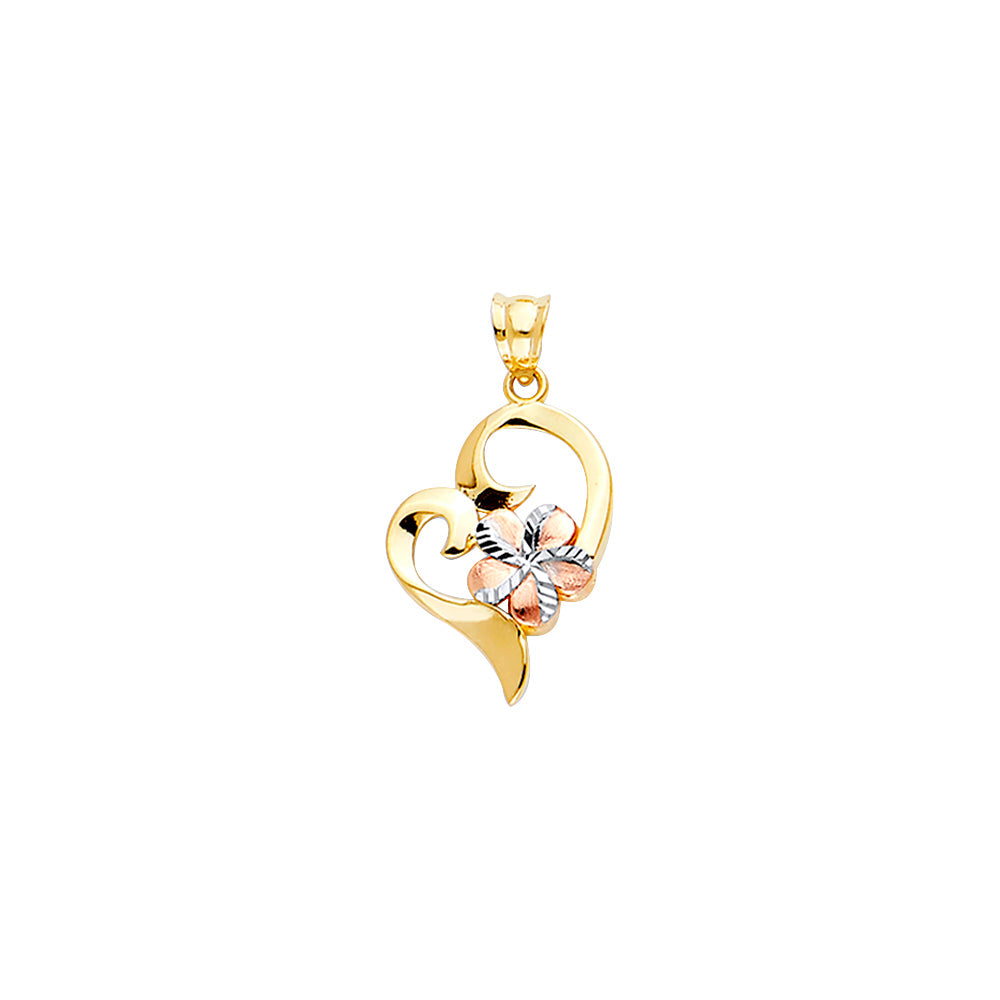 14K Yellow Gold Heart Pendant