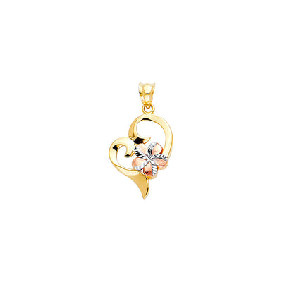 14K Yellow Gold Heart Pendant