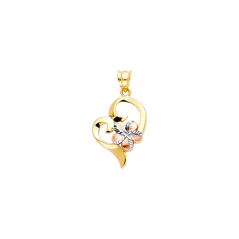 14K Yellow Gold Heart Pendant