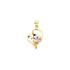 14K Yellow Gold Heart Pendant