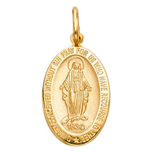 Load image into Gallery viewer, 14K Yellow Gold 15mm Guadalupe Religious Pendant