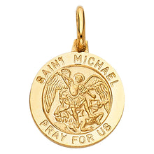 Load image into Gallery viewer, 14K Yellow Gold 15mm St. Michael Religious Pendant