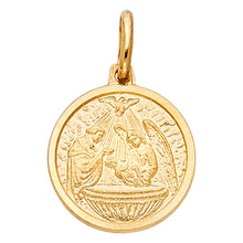 Load image into Gallery viewer, 14K Yellow Gold 15mm Baptism Religious Pendant