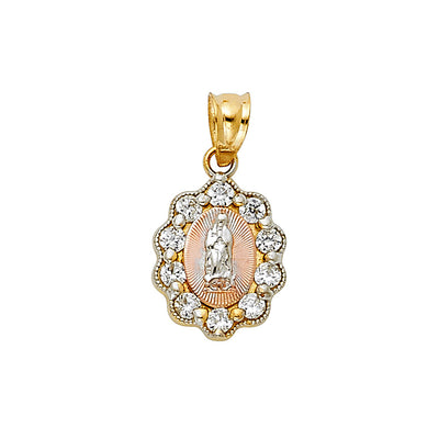 14K T CZ RELIGIOUS PENDANT