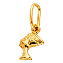 Load image into Gallery viewer, 14K Yellow Gold 8mm Queen Nefertiti Pendant