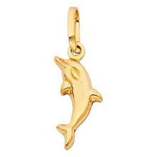 Load image into Gallery viewer, 14K Yellow Gold 10mm Dolphin Pendant