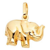 14K Yellow Gold 18mm Elephant Pendant