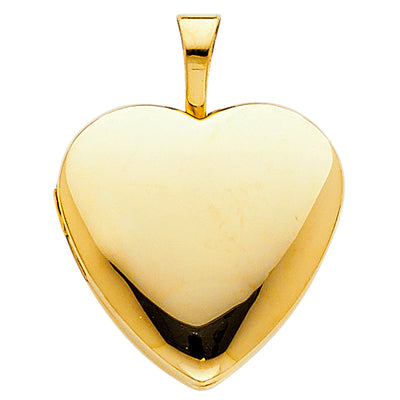 14K Yellow HEART LOCKET Pendant 2.1grams