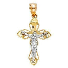 Load image into Gallery viewer, 14K Gold 15mm Jesus Crucifix Cross Religious Pendant - silverdepot