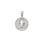 14k White Gold Jesus Religious Pendant