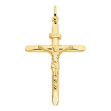 Load image into Gallery viewer, 14K Yellow Gold 31mm Jesus Religious Crucifix Cross Pendant