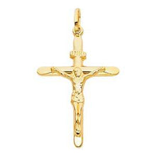 Load image into Gallery viewer, 14K Yellow Gold 27mm Jesus Religious Crucifix Cross Pendant