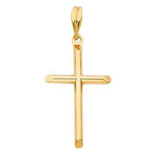 Load image into Gallery viewer, 14K Yellow Gold 17mm Cross Religious Pendant