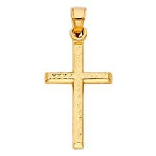 Load image into Gallery viewer, 14K Yellow Gold 16mm Cross Religious Pendant