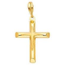 Load image into Gallery viewer, 14K Yellow Gold 18mm Cross Religious Pendant