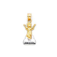 Load image into Gallery viewer, 14K Two Tone 10mm Praying Jesus Religious Pendant