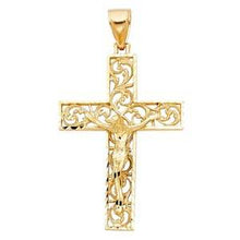Load image into Gallery viewer, 14K Yellow Gold  36mm Religious Crucifix Pendant