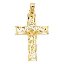 Load image into Gallery viewer, 14K Yellow Gold  28mm Religious Crucifix Pendant