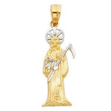 Load image into Gallery viewer, 14K Two Tone Gold 8mm Devil Religious Pendant