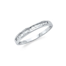 Load image into Gallery viewer, 14K White Gold 2mm Clear CZ Ladies Wedding Band