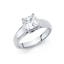 Load image into Gallery viewer, 14K White CZ Engagement Ring 3.6grams