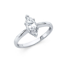 Load image into Gallery viewer, 14K White CZ Engagement Ring 2.4grams